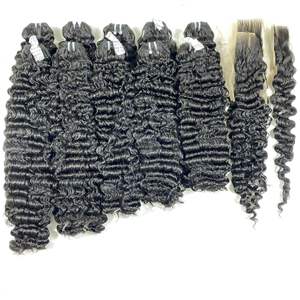 Extensions de cheveux de trame de cheveux humains vietnamiens doublement étirés birmans de haute qualité, cheveux noirs naturels de courte longueur - Product Image 5