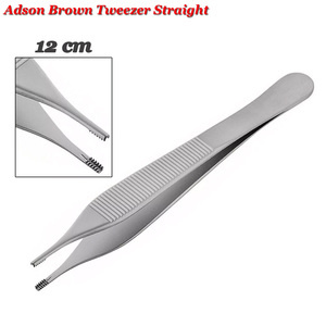 Pince à épiler droite Adson Brown Pince à tissu dentaire brune Outil chirurgical anatomique - Product Image 1