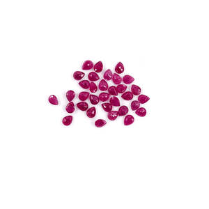 Rubis naturels africains non traités, formes poire calibrées 4x5mm, pierres précieuses en vrac pour la création de bijoux, prêtes à l'emploi - Product Image 4
