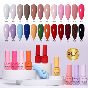 Ensemble de 30 flacons de vernis à ongles en gel de 5 ml, 24 gels de couleur, 6 gels fonctionnels, base, top coat, huile pour cuticules, déshydratant, kit UV LED, logo personnalisé - Product Image 5