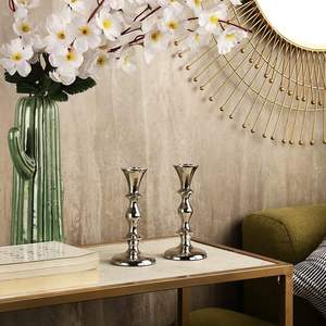 Vente chaude Design Moderne Blanc Enduit En Aluminium Bougeoir Nouvelle Arrivée De Mariage Décorer Stand Meilleur Prix De Gros - Product Image 3