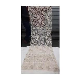 ผ้าตาข่ายปักลายดอกไม้สำหรับชุดแต่งงานผ้าปักลายดอกไม้ผู้จัดจำหน่ายในอินเดีย - Product Image 4