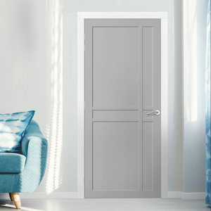 Puerta Interior de Madera MDF con Revestimiento de PVC Resistente al Agua, Puertas Interiores de Madera Personalizadas, Madera Sólida con Veteado Natural, Suministro Directo de Fábrica, Alta Calidad - Product Image 4