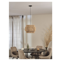 Luminaire suspendu moderne, traditionnel et minimaliste, personnalisable, éco-responsable, en rotin tissé à la main, lampe en bambou naturel durable