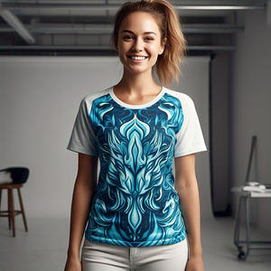 Women <b>Summer</b> Graphic Print Tee <b>Shirt</b> Sportswear Casual Quick Dry 100% Cotton Polyester Sublimation <b>T</b> <b>Shirt</b> <b>Ladies</b> - Product Image 1