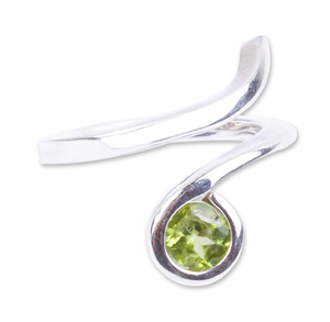 พลอยเพอริโดธรรมชาติใน925แหวนค็อกเทลเงินสเตอร์ลิงเครื่องประดับสำหรับเป็นของขวัญครบรอบราคาโรงงานขายส่ง - Product Image 1