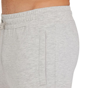 Pantalon de survêtement gris chiné pour homme, coupe ajustée, 80% coton, poignets côtelés, look streetwear minimaliste, tissu doux, confortable, décontracté - Product Image 5