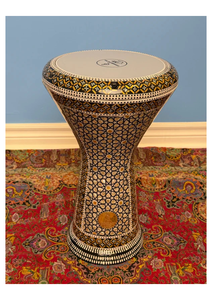 Gawharet El Fan 17,5 pouces Or Noir pour Darbuka Doumbek en aluminium fabriqué à la main, percussion égyptienne - Product Image 5