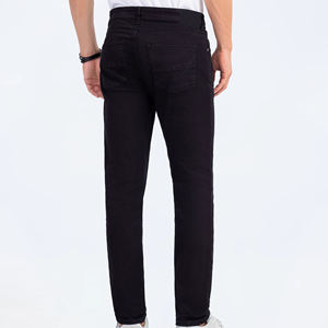 Jeans de Hombre, Corte Slim Fit, Pierna Recta, Estilo Hip Hop, con Remaches Bordados, 100% Algodón, Cómodos, Color Sólido - Product Image 5