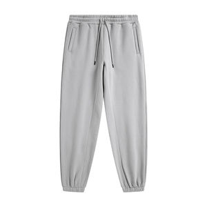 2025 personnalisé ourlet ouvert surdimensionné pantalons de survêtement jambe droite hommes coupe ample coton Jogging hommes éponge Baggy survêtement pantalon - Product Image 3