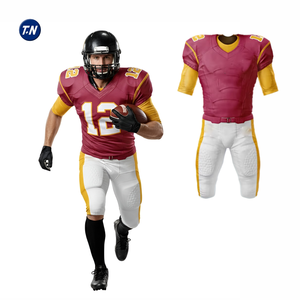 Maillot de football américain sur mesure de qualité professionnelle, respirant, en maille, grande taille, avec logo d'équipe personnalisé imprimé, prix d'usine - Product Image 4