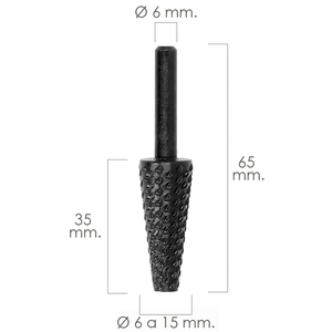 Fresa Rotativa Conica per Metallo da 6 a 15 mm Per Trapano / Fresatrice - Product Image 2