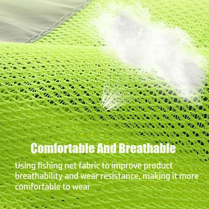 Nouveau gilet réfléchissant unisexe haute visibilité en maille respirant sécurité avec poches et fermeture éclair vous garde en sécurité adapté à l'été - Product Image 3