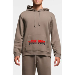 Pull-over lourd grande taille de haute qualité Sweat à capuche et sweat-shirt de rue Logo imprimé personnalisé Sweats à capuche Hip Hop pour hommes - Product Image 4