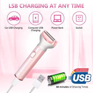 Afeitadora Eléctrica Inalámbrica Portátil 4 en 1 para Mujer, Afeitadora Rotatoria Rosa para Depilación Corporal, Axilas y Piernas, Afeitadora de Cejas IPX7 para RV - Product Image 5