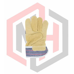Gants de travail en cuir, paume complète, anti-chaleur, résistants à la déchirure, respirants, sans silicone, sans poudre, personnalisables, 26 cm - Product Image 3