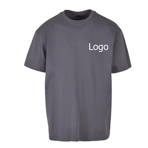 Compre ropa a granel de alta calidad al por mayor, camiseta de manga corta con logotipo personalizado de color liso para hombres y mujeres, camisetas - Product Image 1
