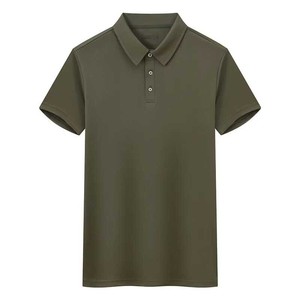 Camiseta Polo de Manga Corta para Hombre, Color Sólido, Verano, con Logotipo Bordado Personalizado OEM, Malla de Seda Helada, Cuello con Solapa, Estilo Casual con Botones - Product Image 2