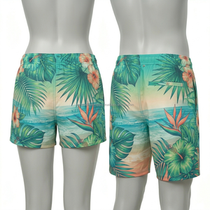 Shorts de plage personnalisés pour femmes, entièrement sublimés, imprimé tropical, séchage rapide, shorts de bain d'été pour marques privées OEM ODM - Product Image 3