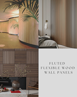 Paneles de Pared Acústicos 3D de Madera Sólida, Clásicos y Modernos, para Diseño de Interiores, Paneles Decorativos Duraderos para Hogar, Oficina y Baño