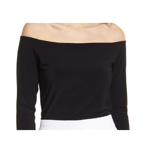 Top Nero in Maglia Halogen a Spalle Scoperte, Taglia Piccola, Lunghezza Corta, Twinset Invernale - Product Image 2