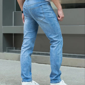 Jeans délavés taille haute ultra-tendance pour hommes, coupe ample, style streetwear, mélange parfait de confort vintage, style hip hop pour les fêtes et l'hiver - Product Image 1