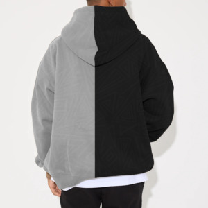 Men's Winter Full-Zip Fleece 100% Cotton Heavy <b>Hoodies</b> Digital Printing 3D Embroidery-Customizable Casual High Street Sweatshirt - Product Image 3
