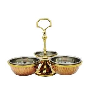 ชุดถ้วยใส่ผักดองทองแดงแบบสามใบ ขายส่ง ทองแดงแบบดั้งเดิม กลิ่นอายทันสมัย รับประทานผักดองสดๆ ได้ทุกที่ทุกเวลา ชุดถ้วยใส่ผักดองทองแดง - Product Image 1