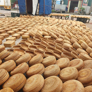 หวายธรรมชาติฟางตะกร้าไม้ไผ่กระเป๋าเดินทางผู้หญิงที่เดินทางมาพักผ่อน Handmade หวายแฟชั่นกระเป๋าชายหาดทําในเวียดนาม - Product Image 6
