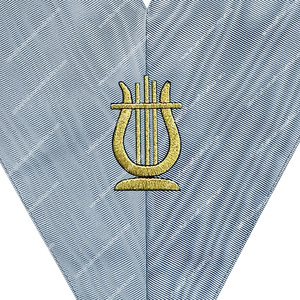 Masonic regalia unisex Officer's COLLAR, French Moderne Music Master สำหรับใช้ในโบสถ์สำหรับผู้ใหญ่ - Product Image 2