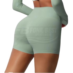 Pantalon de sport doux à taille haute pour femme, motif écossais, effet froncé aux fesses, grande taille, en Spandex/Nylon, service OEM - Product Image 1