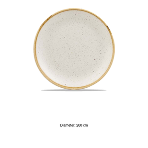 Plato de Cena Churchill Barley White Stonecast con Diseño Moteado de 26 cm para Restaurantes, Hoteles y Suministros al por Mayor de Vajilla - Product Image 3