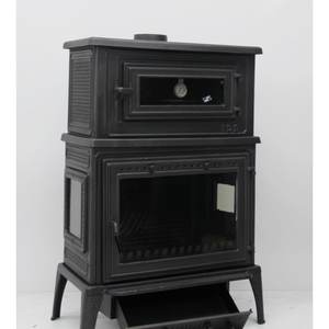 Estufa Moderna de Hierro Fundido Modelo MF164 de Dorello Soba con Horno Grande, Calentador de Cocina de Leña para Combustible de Leña para Villa o Taller - Product Image 4