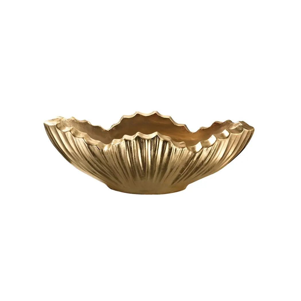 Abstract Accent Bowl Features A Metal Form Finished In A Shimmering Gold Exterior Designed Bowl For Home Kitchen