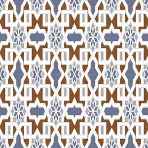 Carreau de céramique de fleur peinte à la main de style marocain 300x300mm mur de sol d'art classique - Product Image 3