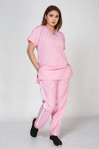 Mélange de polyester et de coton sur mesure ensemble d'uniformes d'allaitement offre spéciale gommages d'allaitement pour femmes avec logo personnalisé en vente - Product Image 3