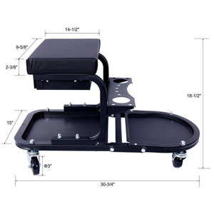 Tabouret d'atelier roulant avec tiroir, siège de mécanicien avec trous pour tournevis, support pour bombe aérosol pour réparation automobile GAPGAR032 - Product Image 2