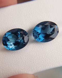 Haute qualité londres bleu topaze pierre précieuse Quartz naturel personnalisable taille forme lâche perle coupe bleu topaze pierre en gros - Product Image 3