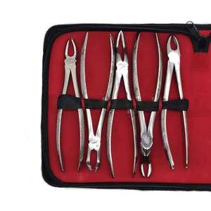 ชุดเครื่องมือถอนฟันแบบมืออาชีพ 10 ชิ้น ทำจากสแตนเลส สำหรับการผ่าตัดช่องปาก พร้อมซองซิป - Product Image 4