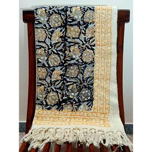 Tela TNT con estampado de bloque de mano de algodón de lujo de tamaño Queen para decoración del hogar al por mayor para decoración para sala de estar - Product Image 1