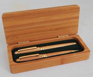 BAMBOO <b>WOODEN</b> PAINTED SINGLE/Double Slot Ballpoint Pen Signature Gift Set Modern Design High Quality Wall Hanging School - Product Image 2