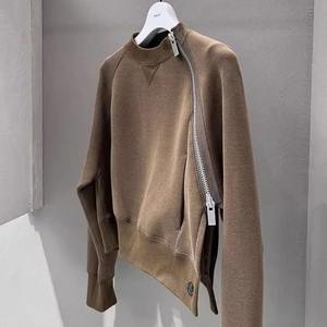 Nouveaux sweats anti-rides élégants Premium tendance chemises à glissière décontractées 100% coton sweats à capuche respirants pour femme - Product Image 5