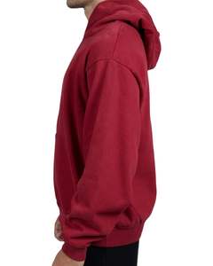Sweat-shirt à capuche personnalisé unisexe surdimensionné Cradinal rouge Pull en tissu éponge français Sweat-shirt de couleur unie de qualité supérieure avec poche kangourou - Product Image 3
