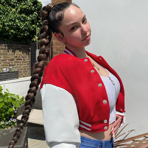 Vestes universitaires d'hiver personnalisées OEM pour femmes Vêtements de ville décontractés avec broderie Vestes universitaires Fabrication de vêtements sur mesure - Product Image 3