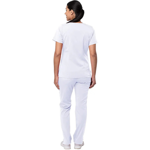 Uniforme Médico de Algodón Ecológico Personalizado, Conjunto de Uniforme para Salón de Belleza, Parte Superior y Pantalones, Color Personalizado, Traje de Médico HI-W3485 - Product Image 2
