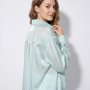 Chemise légère, simple, confortable et ample avec finition satinée (90 % Tencel), taille unique (tailles 38-44) - Product Image 3