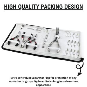 Kit de herramientas de extensión de cabello de alta calidad, alicates de cierre de anillo, alicates de prensa de unión, gancho de roscado, pinzas de cocodrilo, tijeras de hilo - Product Image 6