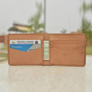 Custom Logo Genuine Leather Bi Fold <b>Wallet</b> <b>Slim</b> RFID Blocking Purse For <b>Men</b> Vintage Stylish OEM BFW-0122 - Product Image 3