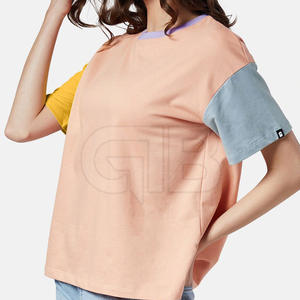 Camisetas de Punto de Manga Corta Casuales para Mujer, Nuevo Diseño, 100% Algodón, Ecológicas, Venta al Por Mayor para la Temporada de Verano - Product Image 2