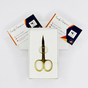 Mini juego de manicura de Plasma dorado de alta calidad, tijeras para cutículas de acero inoxidable de lujo, cejas, pestañas, corte de uñas, cosmético - Product Image 4